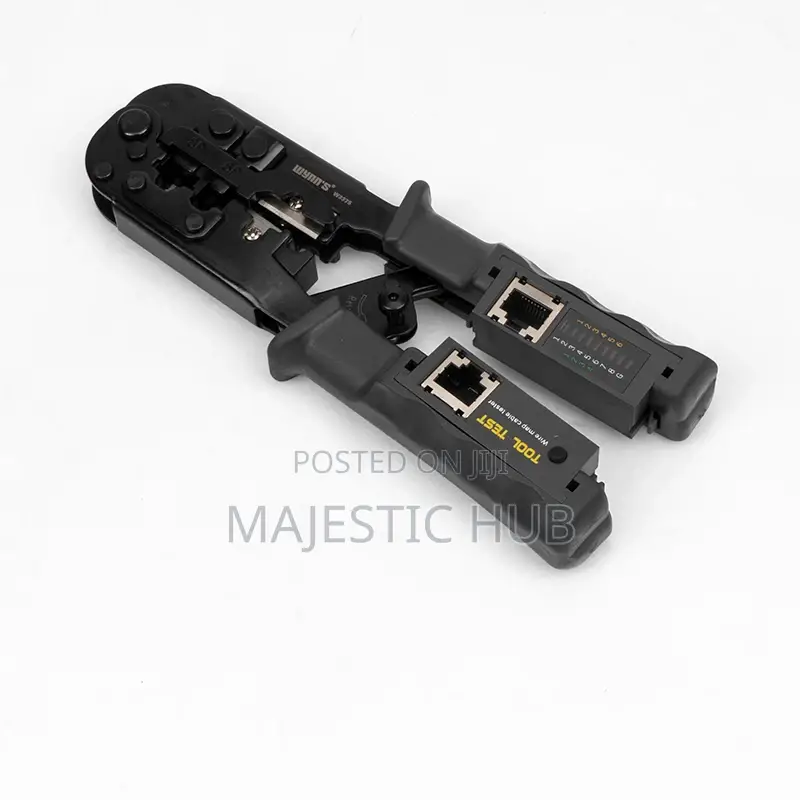 Ethernet Crimping Tool Kit – With Wire Stripper, Cable Tester