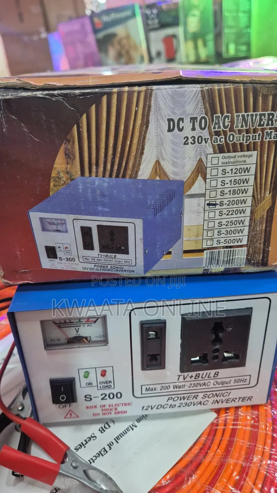 300w Power Sonici Dc to Ac Inverter (12v to 230v Ac) Power Converter