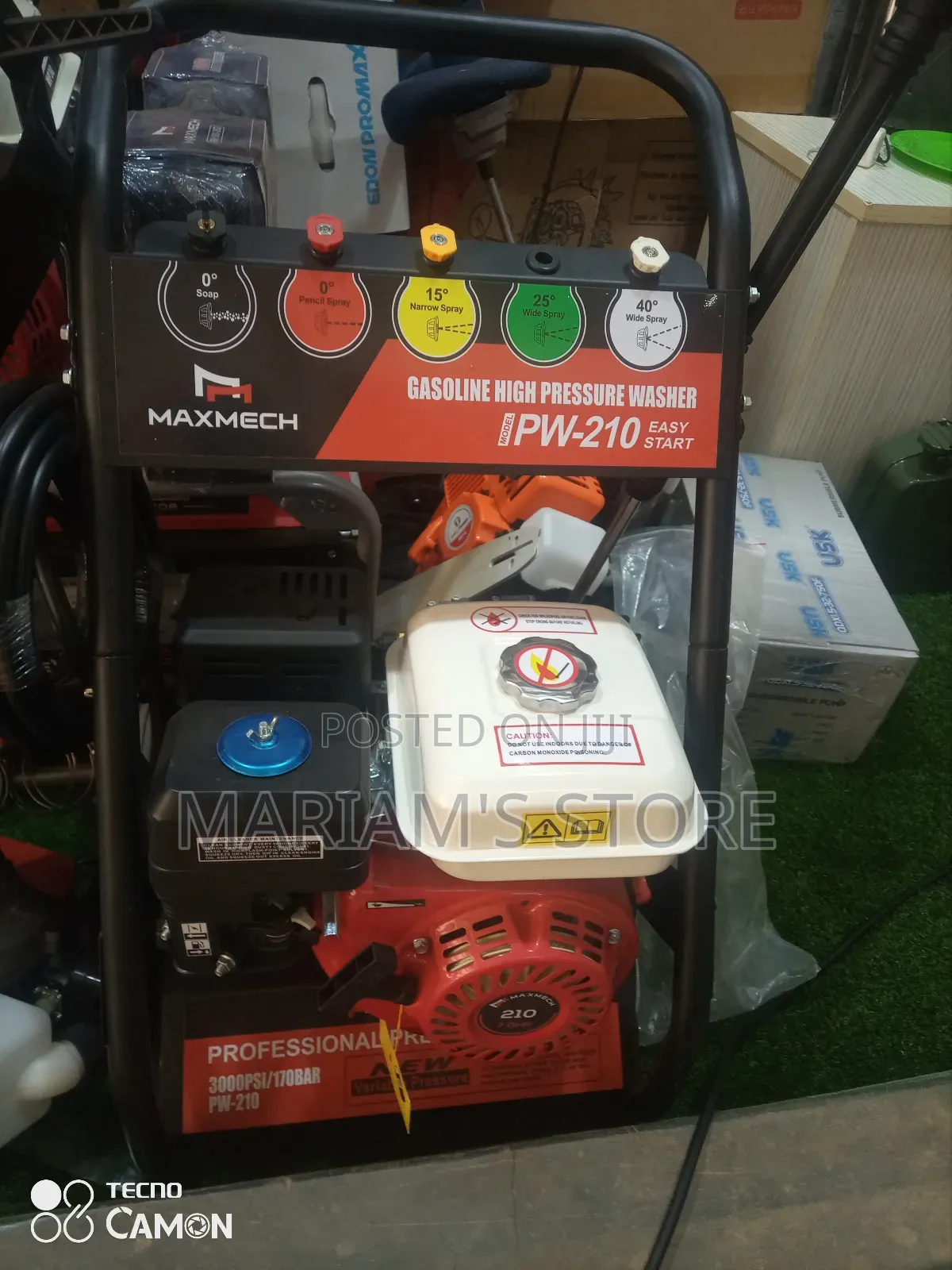Maxmech Pw-210 Gasoline High Pressure Washer, Which Features A 7.0 Hp