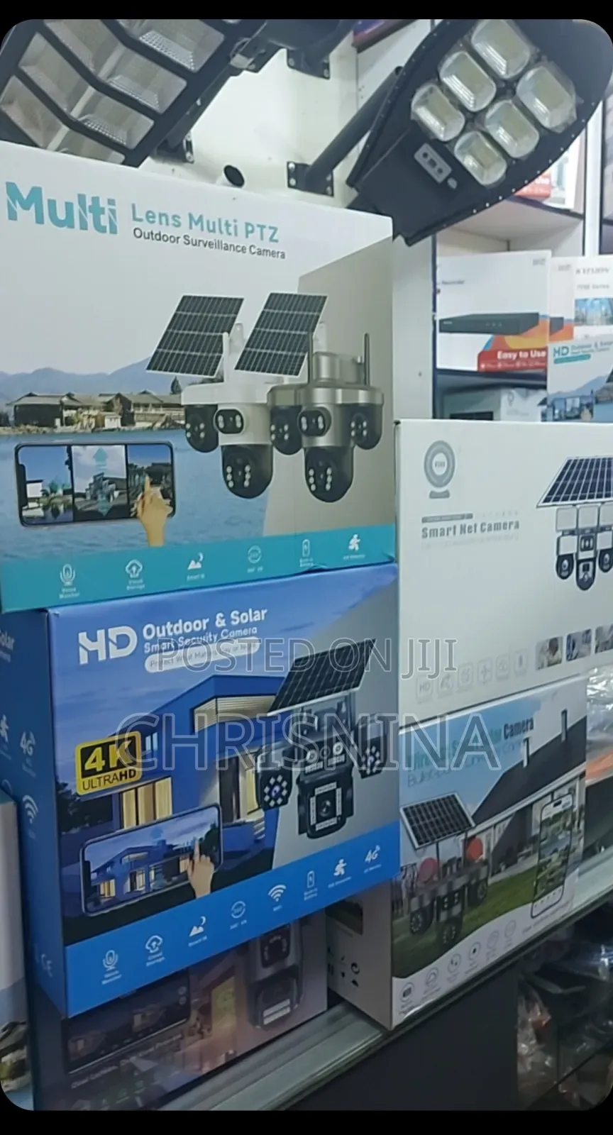 V380 Pro 4g Multi-Lens Solar PTZ Security Camera (Wireless)
