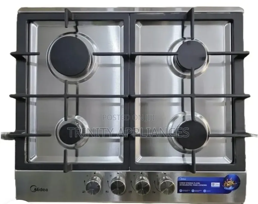 Midea 60cm Built in Full Gas Cooker Hob Stainless Steel.