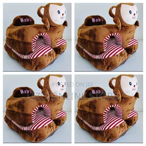 Plush, Brown -Shaped Baby Seat