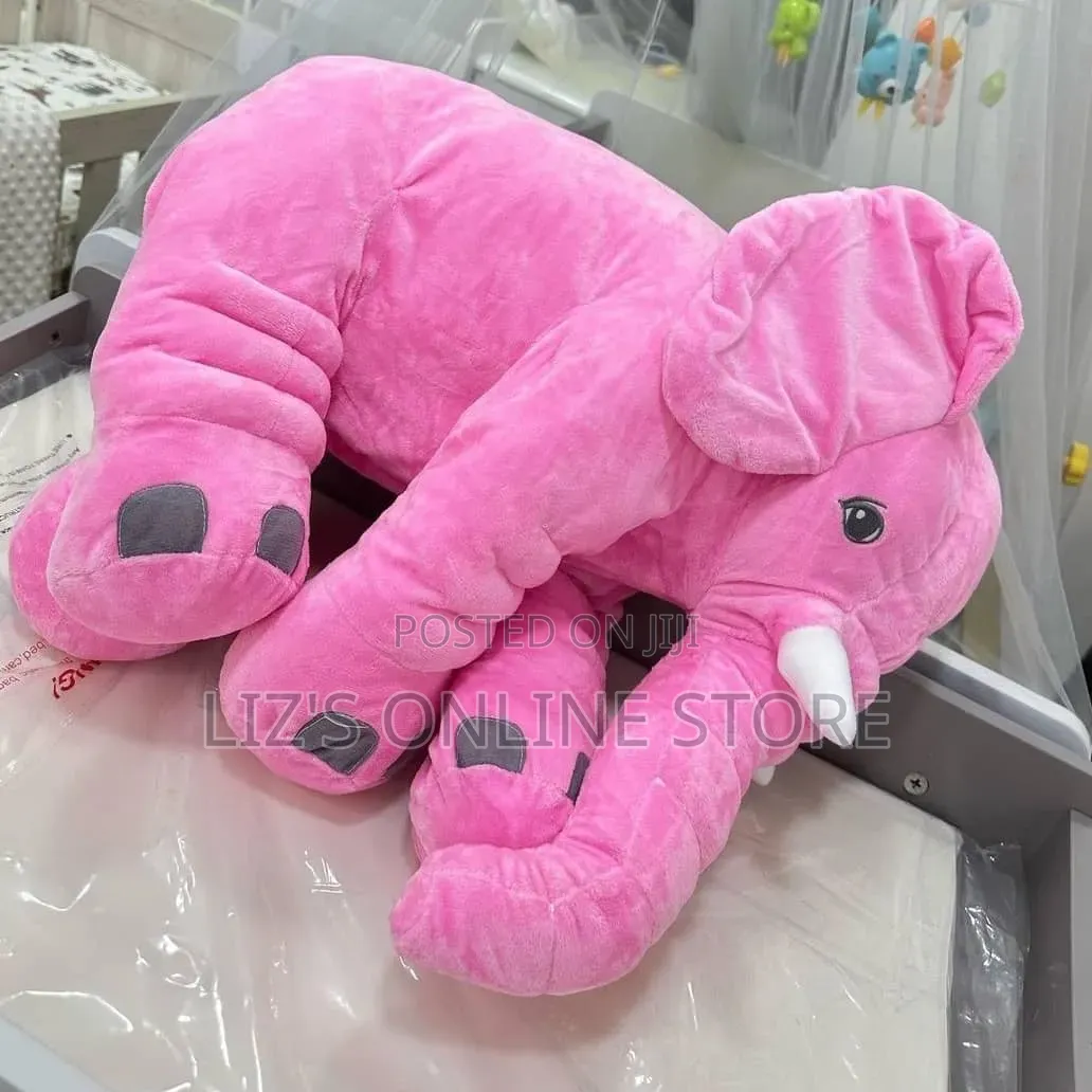 Large Pink Elephant Plush Toy