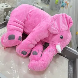 Large Pink Elephant Plush Toy