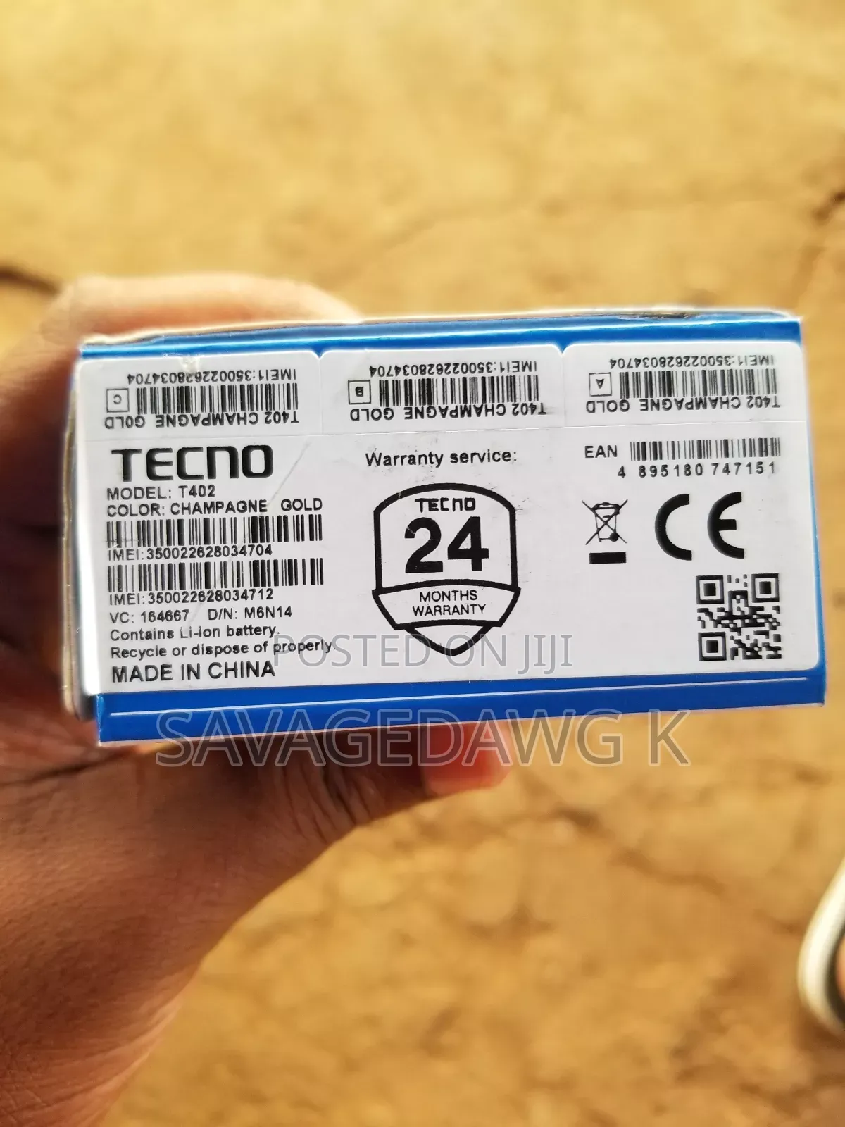 New Tecno T402 Gold