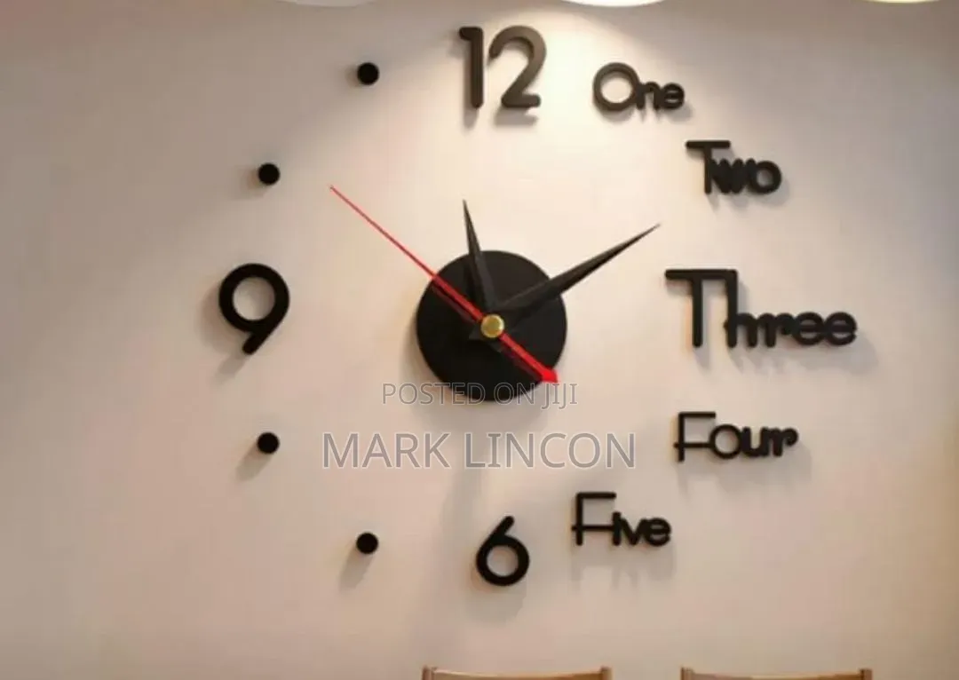 3d Diy Frameless Wall Clock