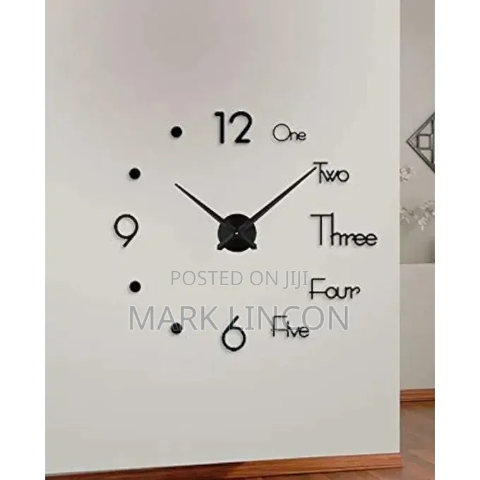 3d Diy Frameless Wall Clock