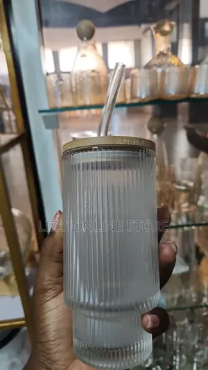 1 Piece Ribbed Glass Tumbler