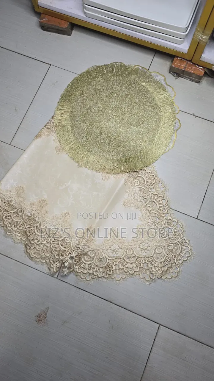 Ivory and Gold Table Set