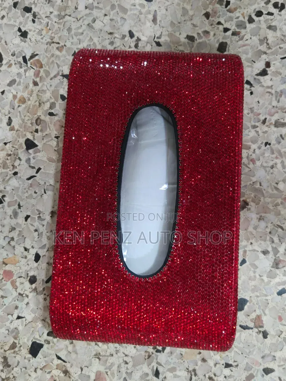 Universal Car Tissue Holder ( Red Velvet)