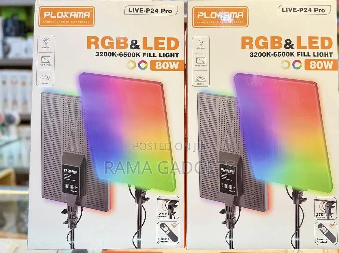 Plokama Live-P24 Pro RGB Led 80w Fill Light Box.