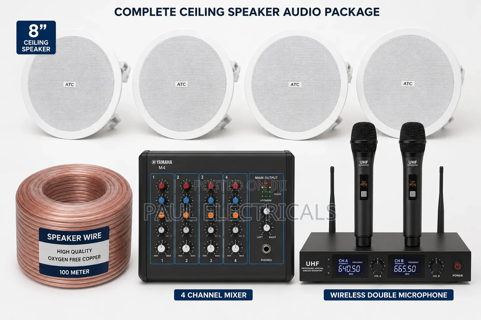 Ceiling Speaker Audio Package 8inch