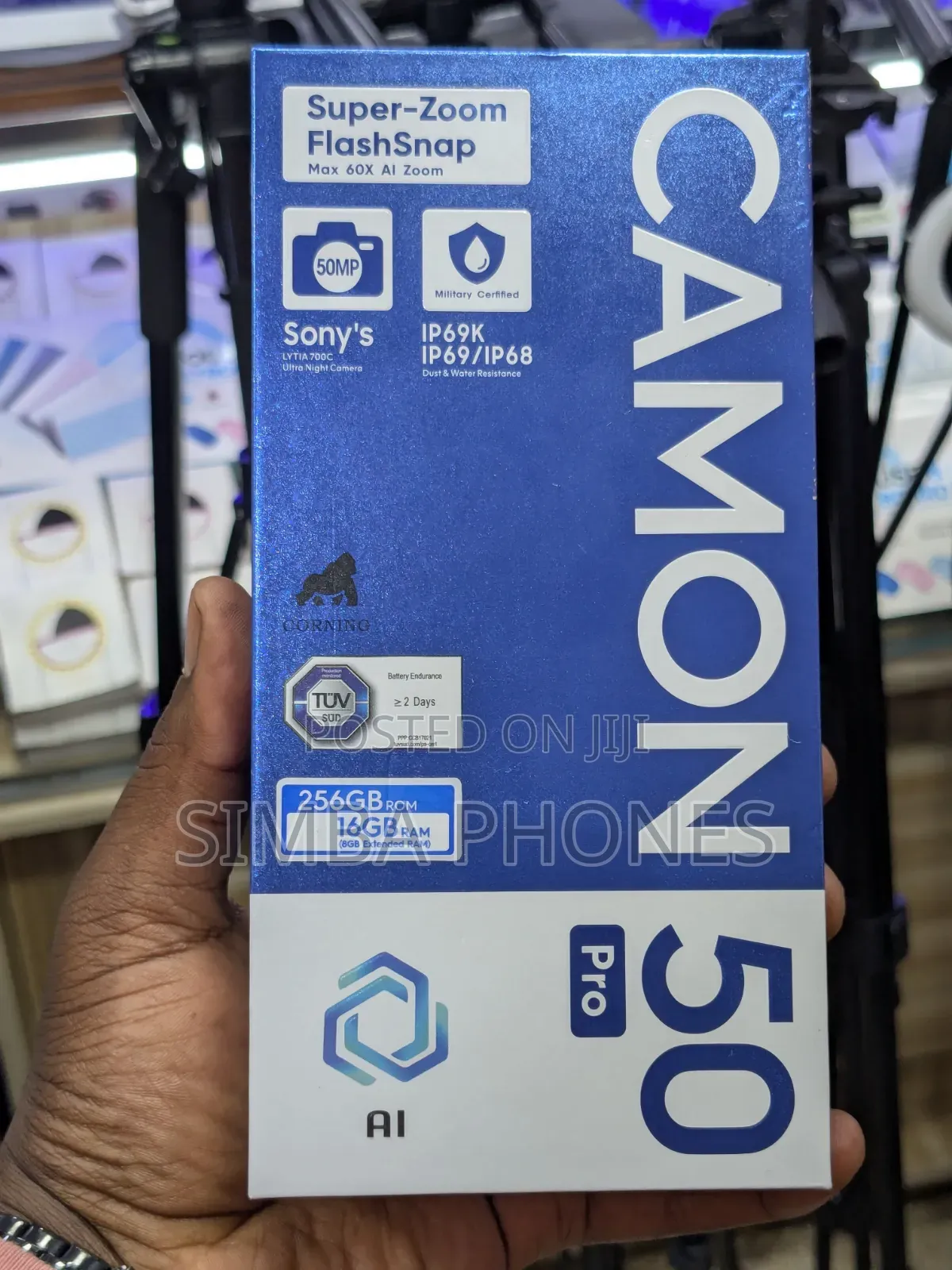New Tecno Camon 50 Pro 256 GB Blue