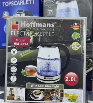Hoffmans Hm-2513 Electric Kettle Featuring a 2.0-Liter Glass Body
