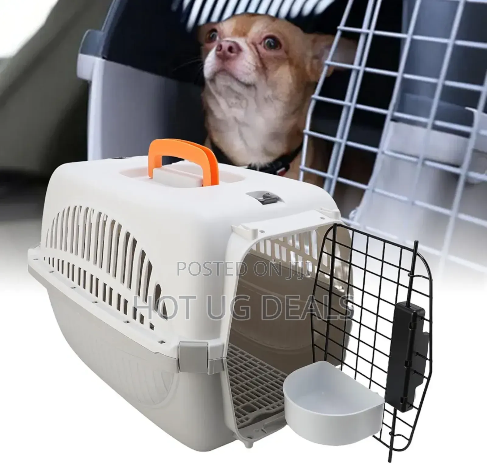 Dog Carrier, Travel Pet Carrier Plastic Pet Box Ventilated Crate