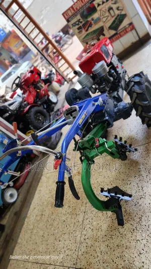 Walking Farm Tractor With Water Cooled Engine and Ox Plough