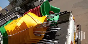 Brand New Plastic Chairs With Metallic Stands