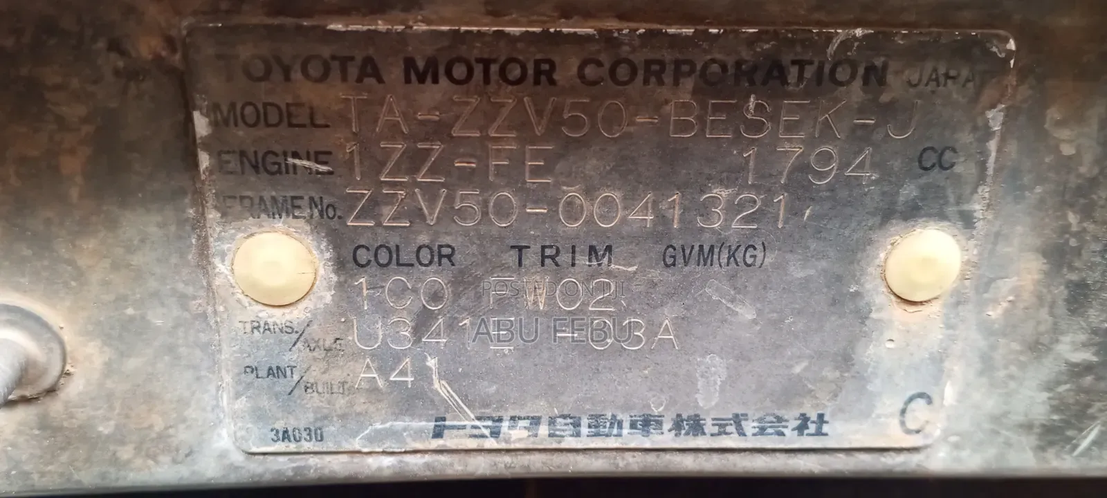 Toyota Vista 2002 Silver