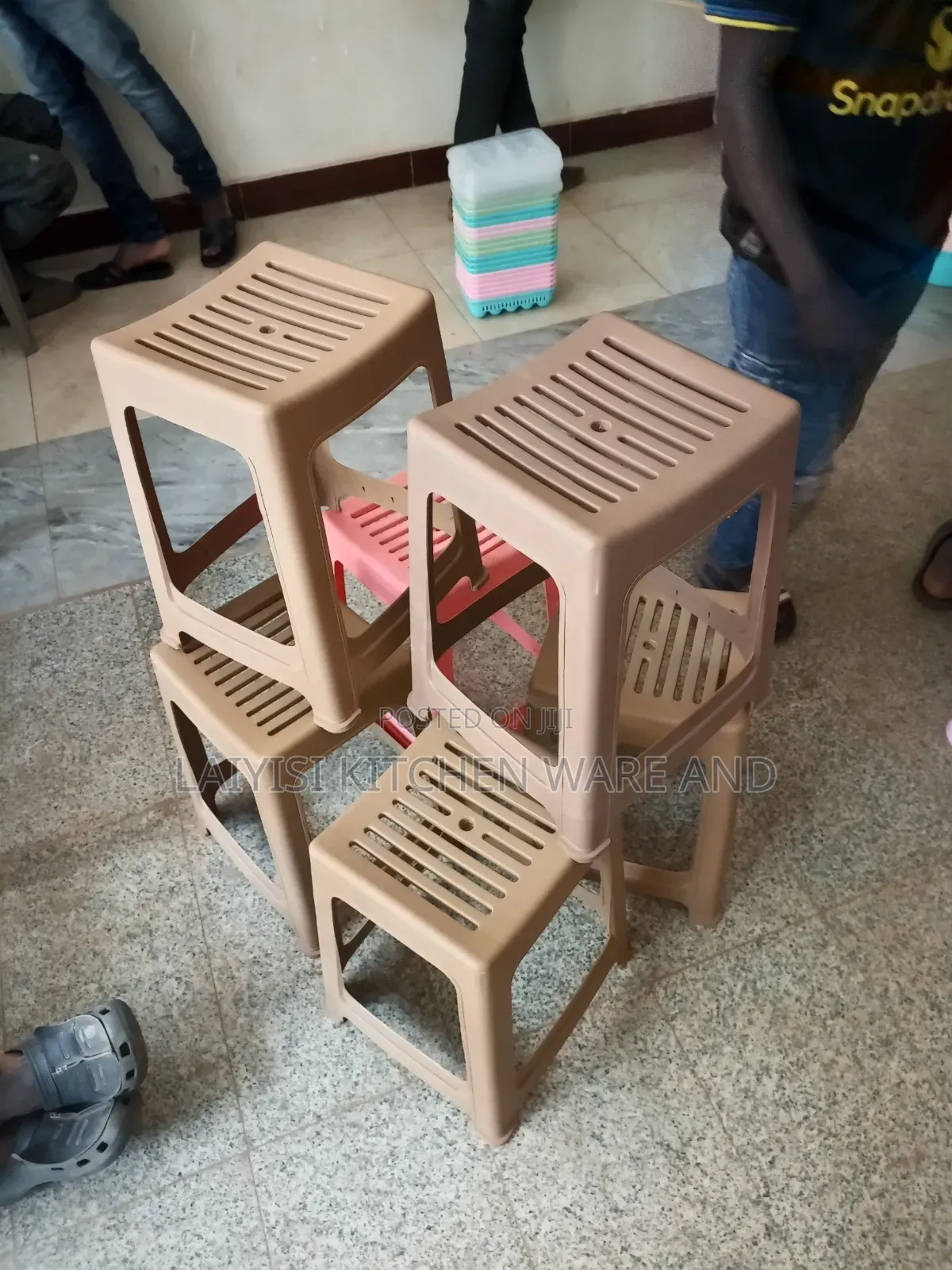 6-Piece Heavy-Duty Stylish Stools Strong,Modern Multipurpose Seating