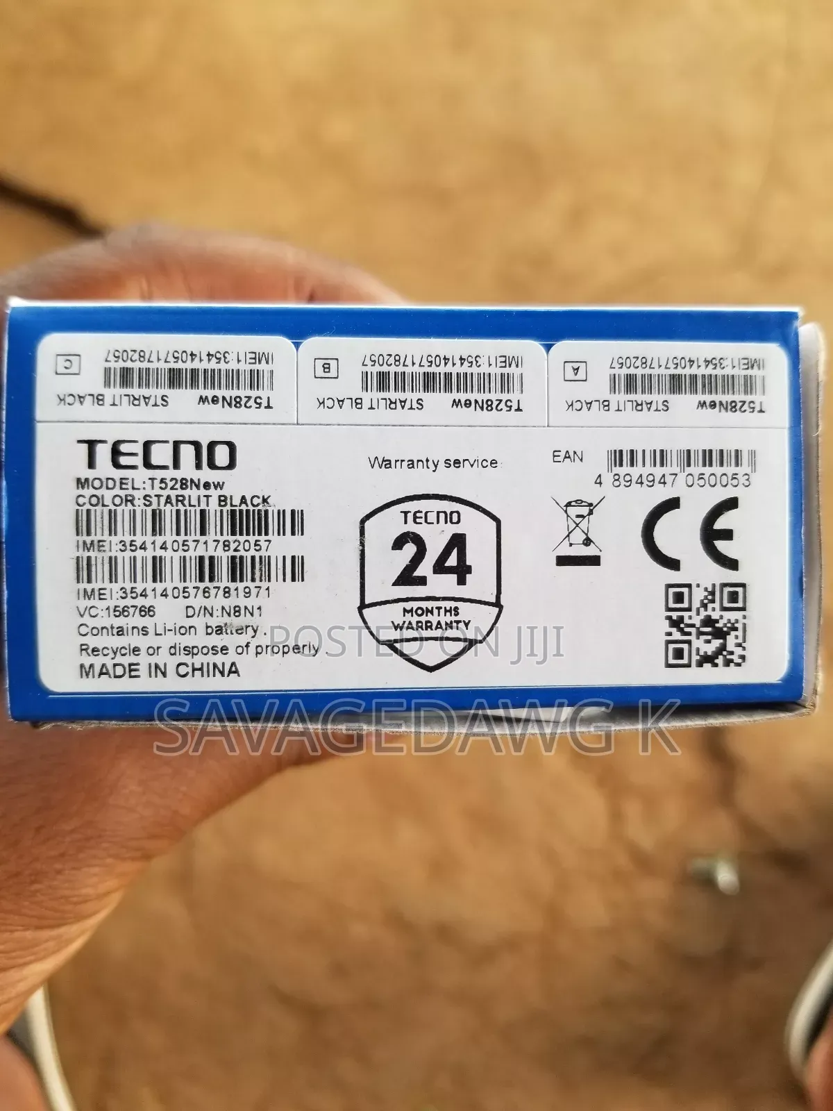 New Tecno T528 Black