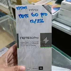 New Infinix Note 60 Pro 256 GB Black