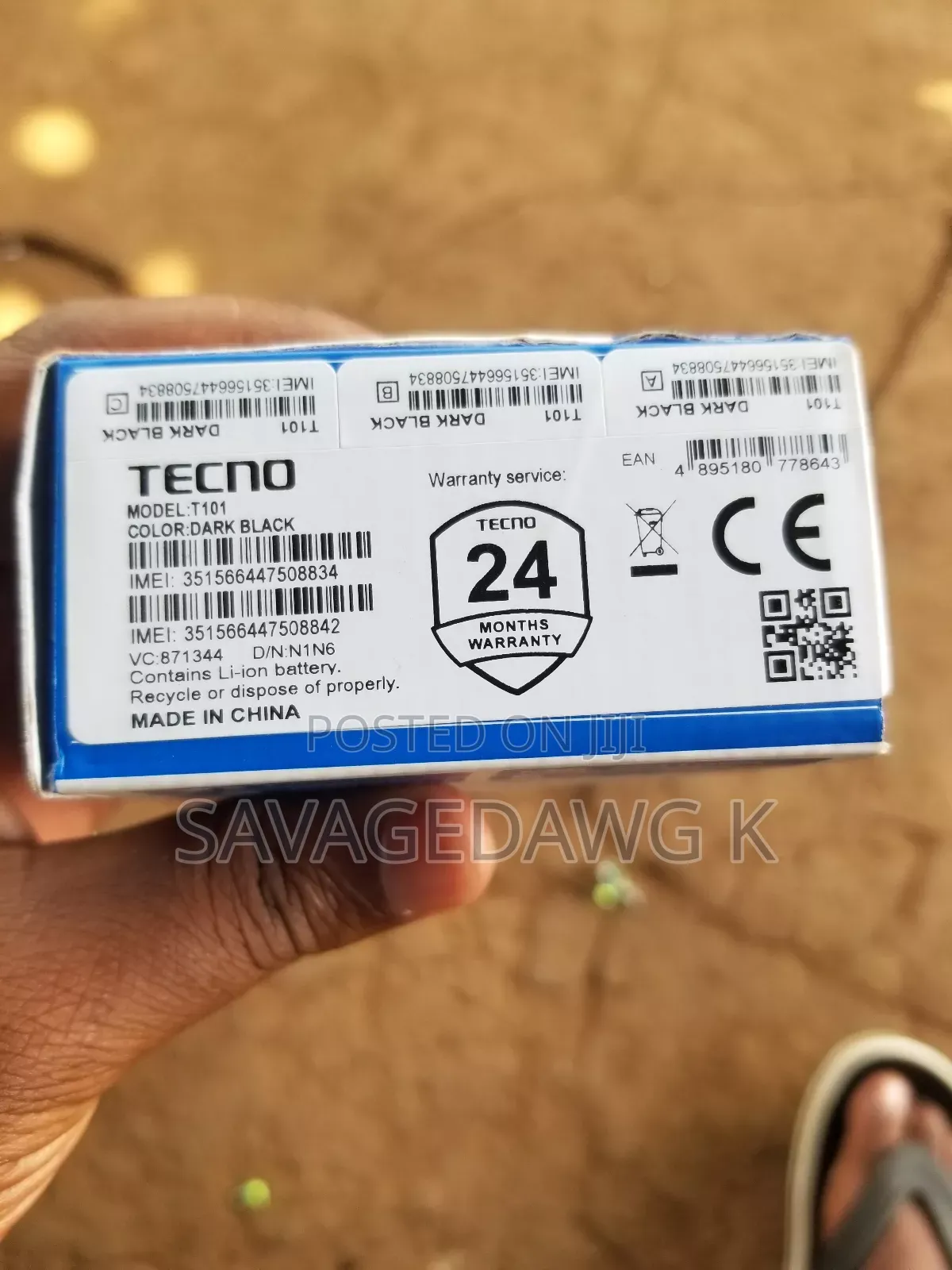 New Tecno T101 Black