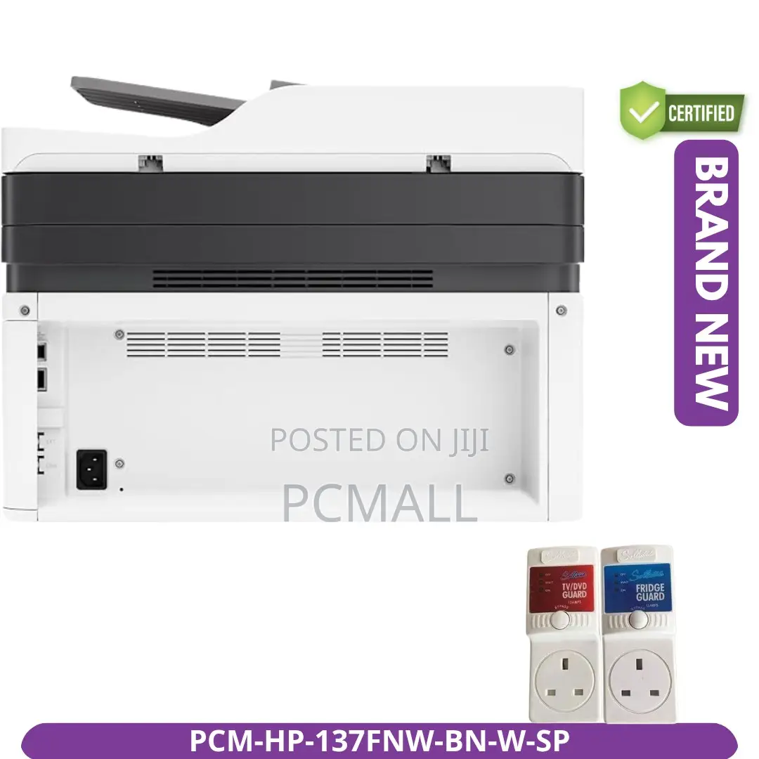 Hp Laser MFP 137fnw Brand New Wifi Printer +Surge Protector