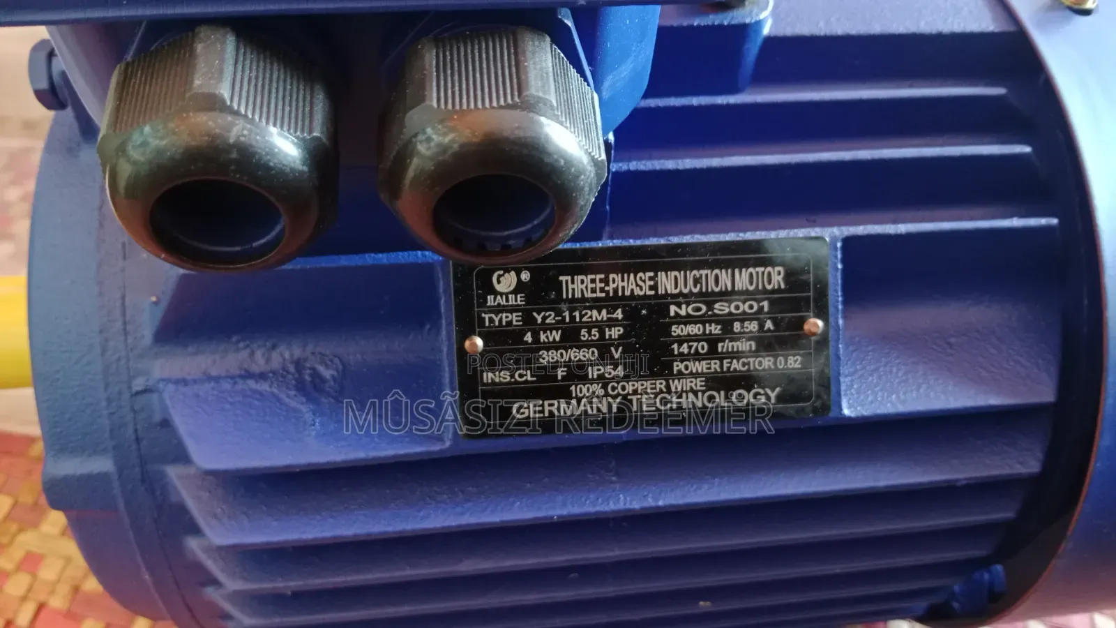 3 Phase Induction Motor 4kw, 5.5hp 360/380 V, 1470 R/Min