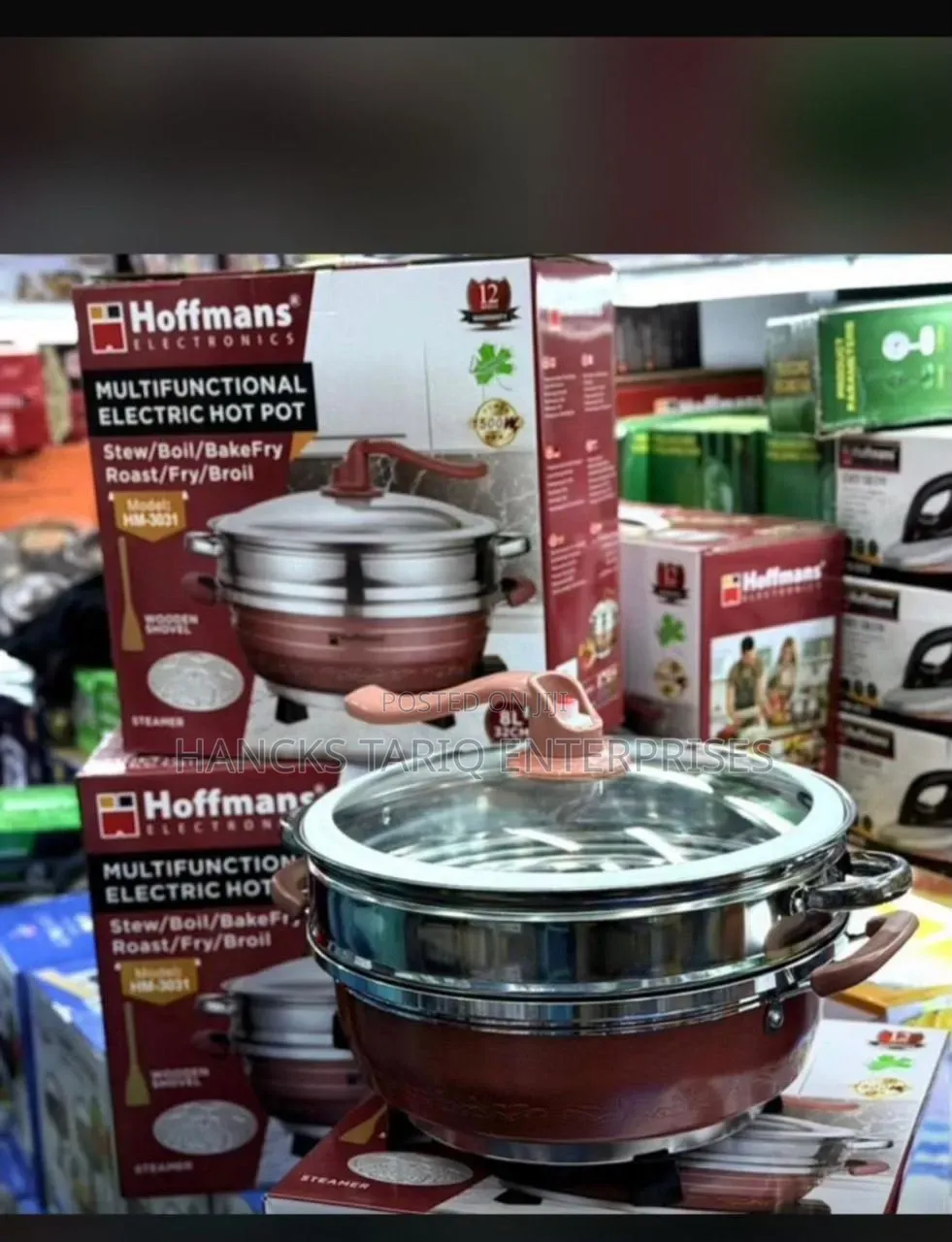 8l Electric Hot Pot – 1500w Cooker for Stewing, Frying Roasting