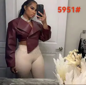 Maroon Leather Short Jacket