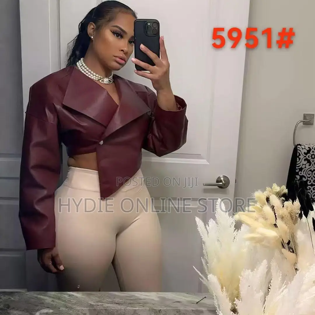 Maroon Leather Short Jacket