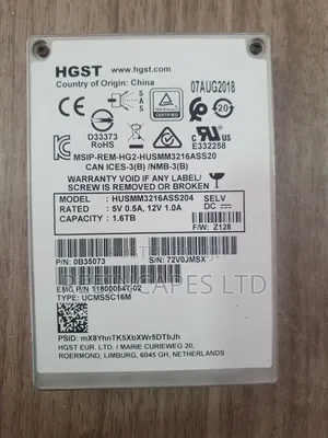 Hard Disk HGST 1.6tb Sas SSD