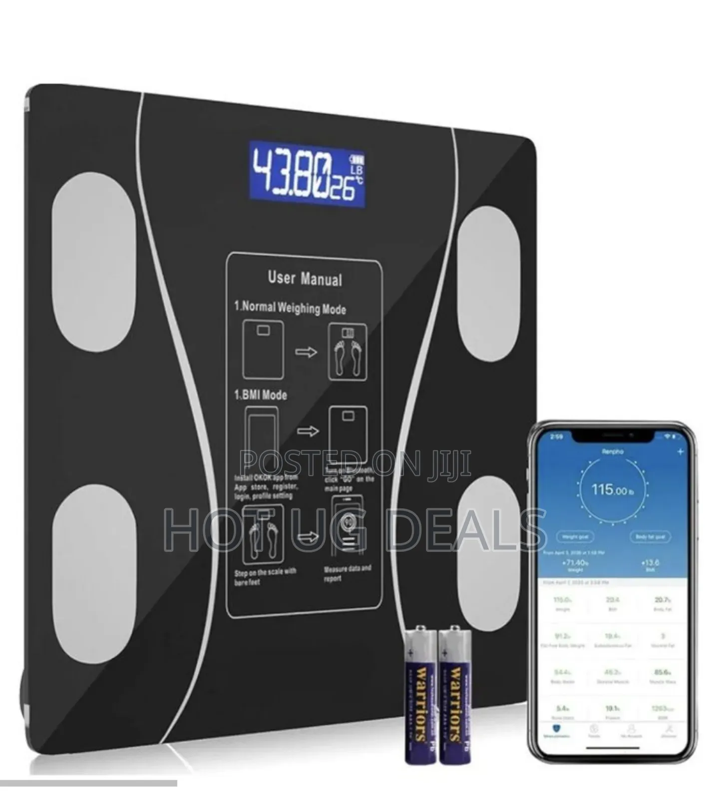 Personal Digital Weighing Scale - Bluetooth Weight With Okok App