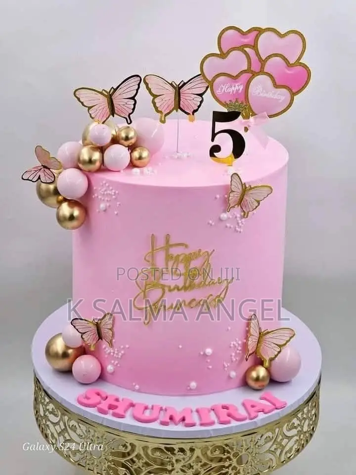 Pink Butterfly Cake