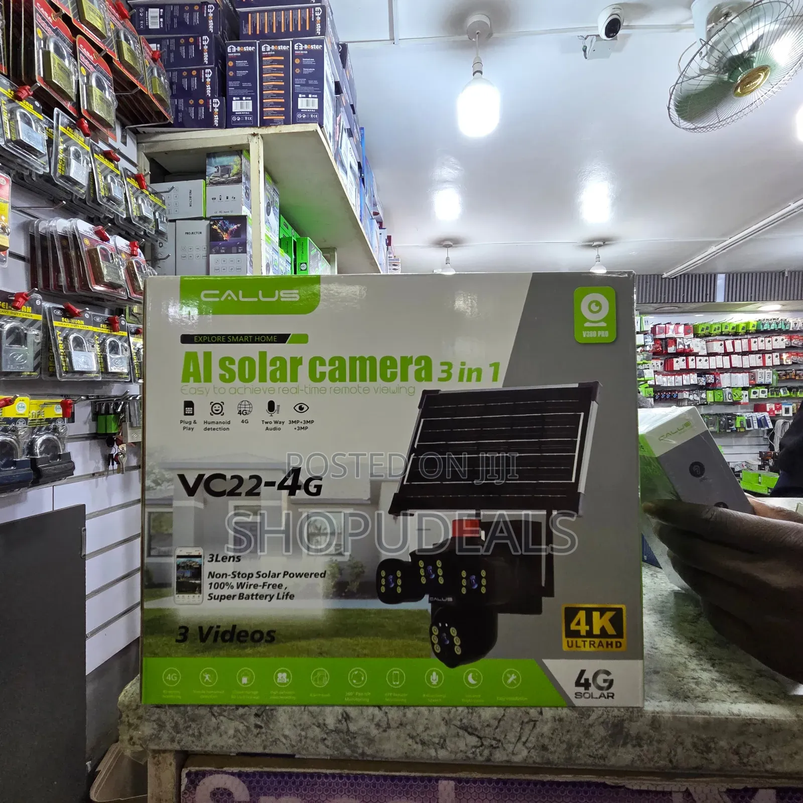 Calus Vc22-4g, Ai Solar Camera, Ultra Hd,3mp in All the 3 Lenses