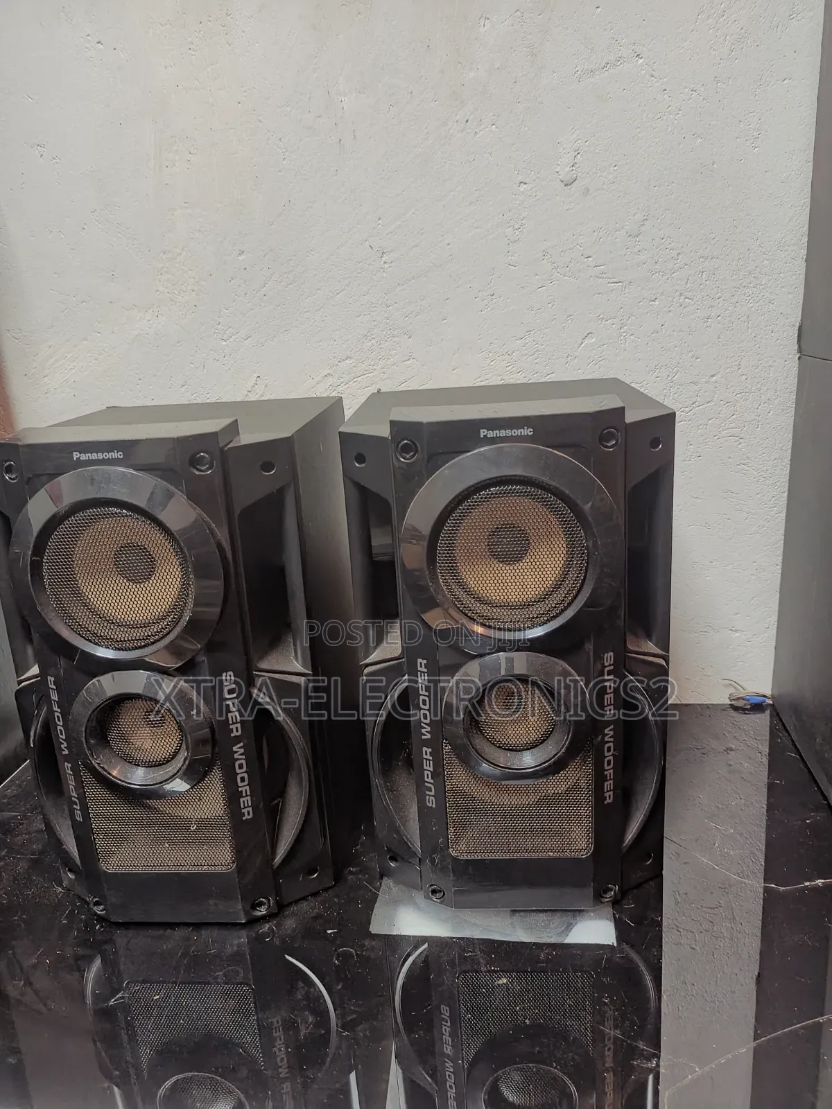 Original Panasonic Super Woofer 3-Way Bookshelf Speakers (Pair)