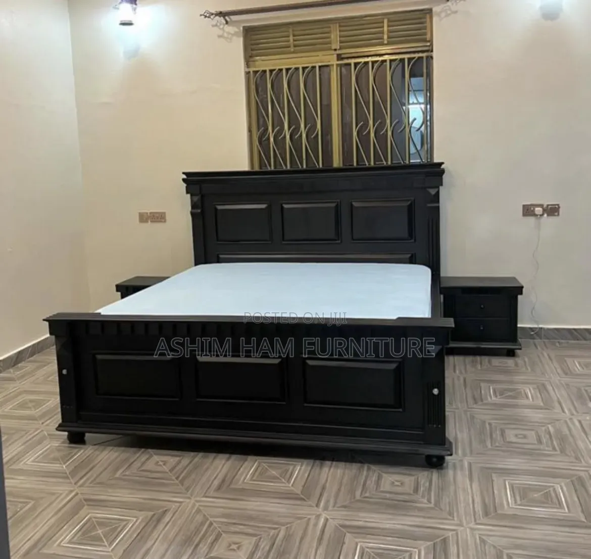 Hard /Strong Bed 5by6 + Bed Side Drawers