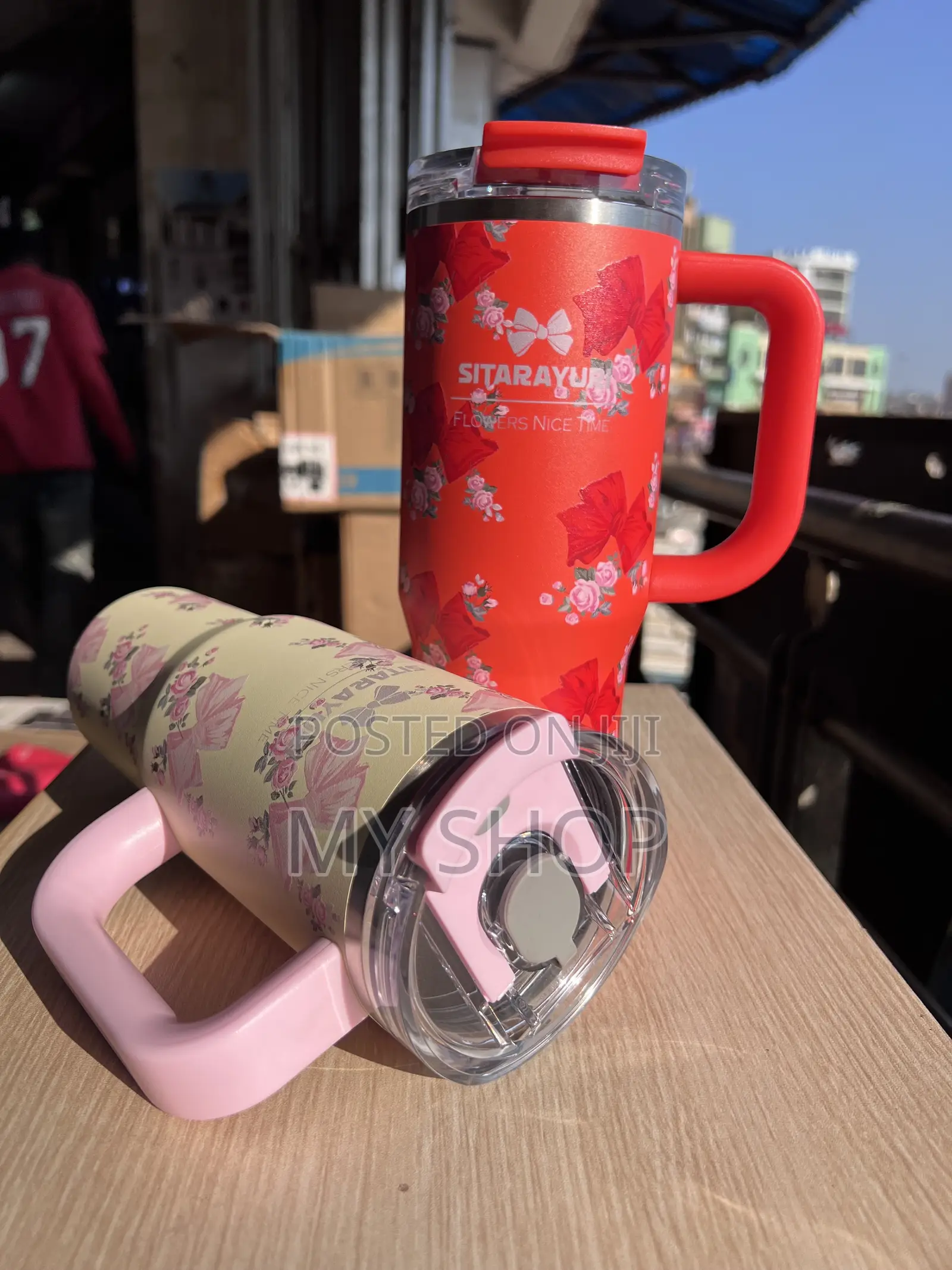 Elegant 900ml Floral Vacuum Cups – Now in Stock