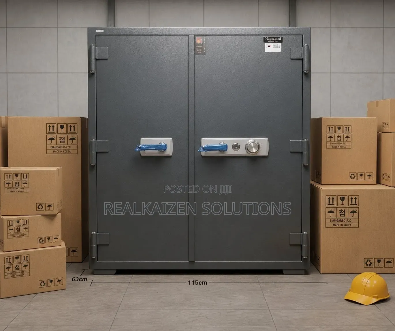 Korean Made Heavy Duty Double Door Fireproof Mechanical Safe 735kg
