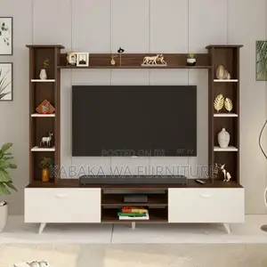 Pinn Tv Unit Cabinet With Storage Shelves/ Tv Unit One Brown