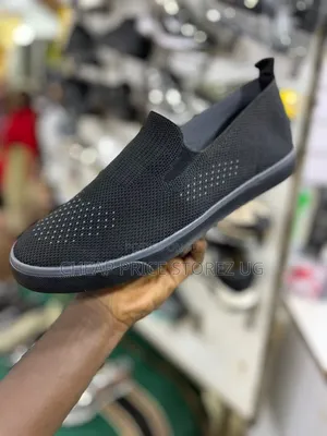 The Shoes Shown Black Cotton Material Man