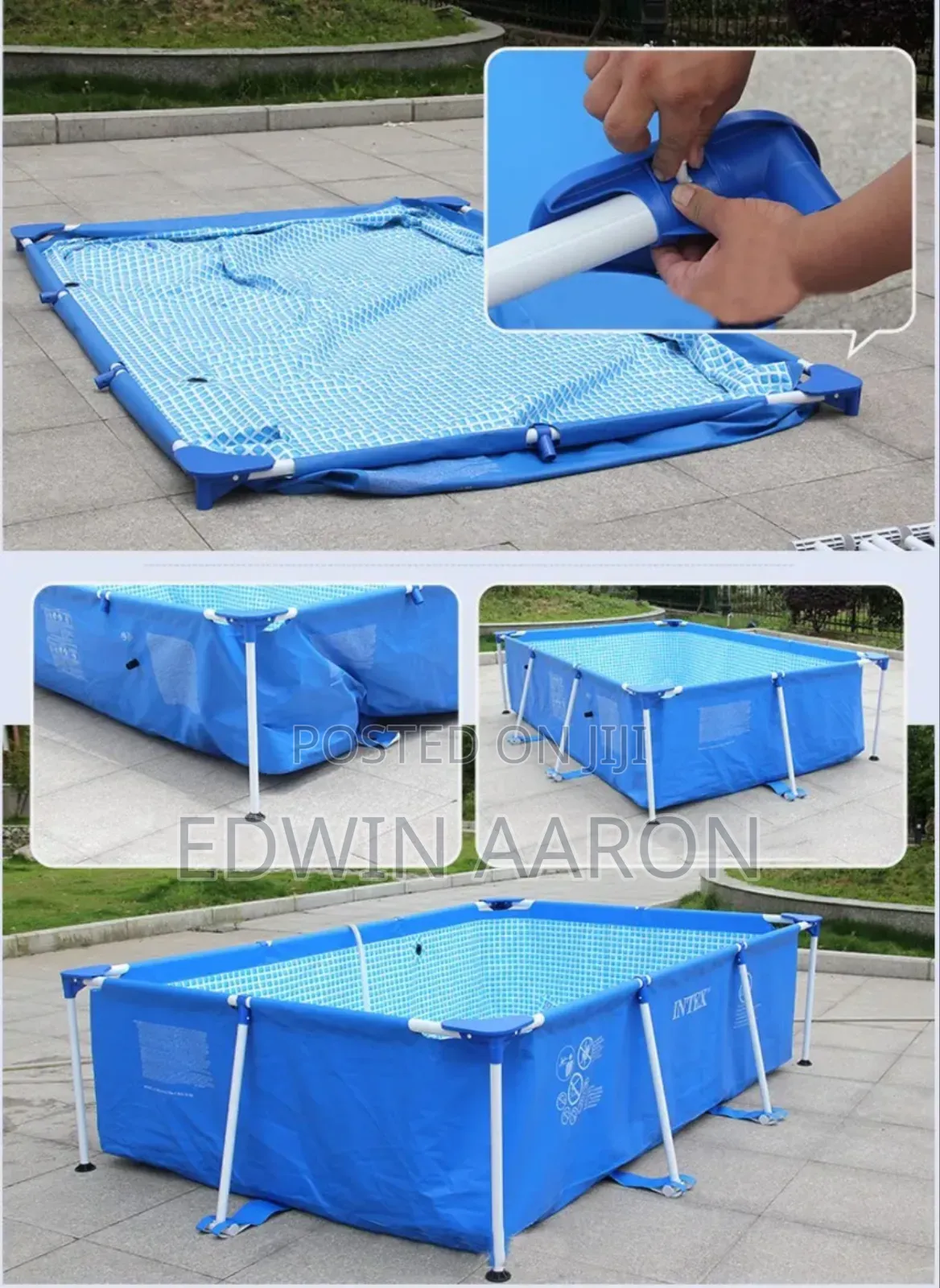 2.6m X 1.6m X 65cm Rectangular Steel Frame Intex Swimming Pool