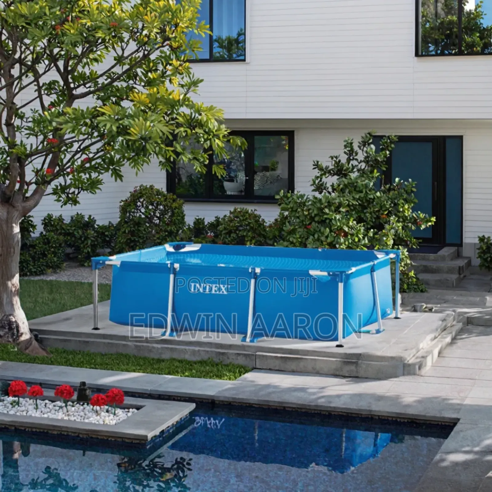 2.6m X 1.6m X 65cm Rectangular Steel Frame Intex Swimming Pool