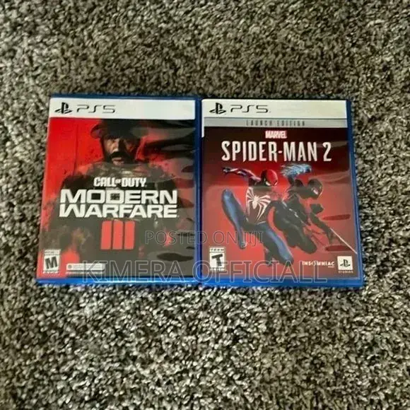 Call of Duty Modern Warfare 3 and Spiderman 2. Game CDS for Ps5