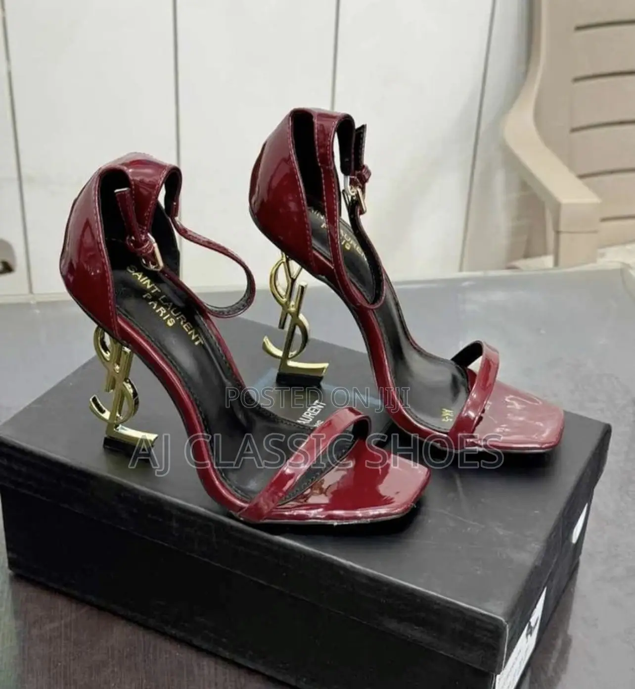 On Heel Red Wine Shoe