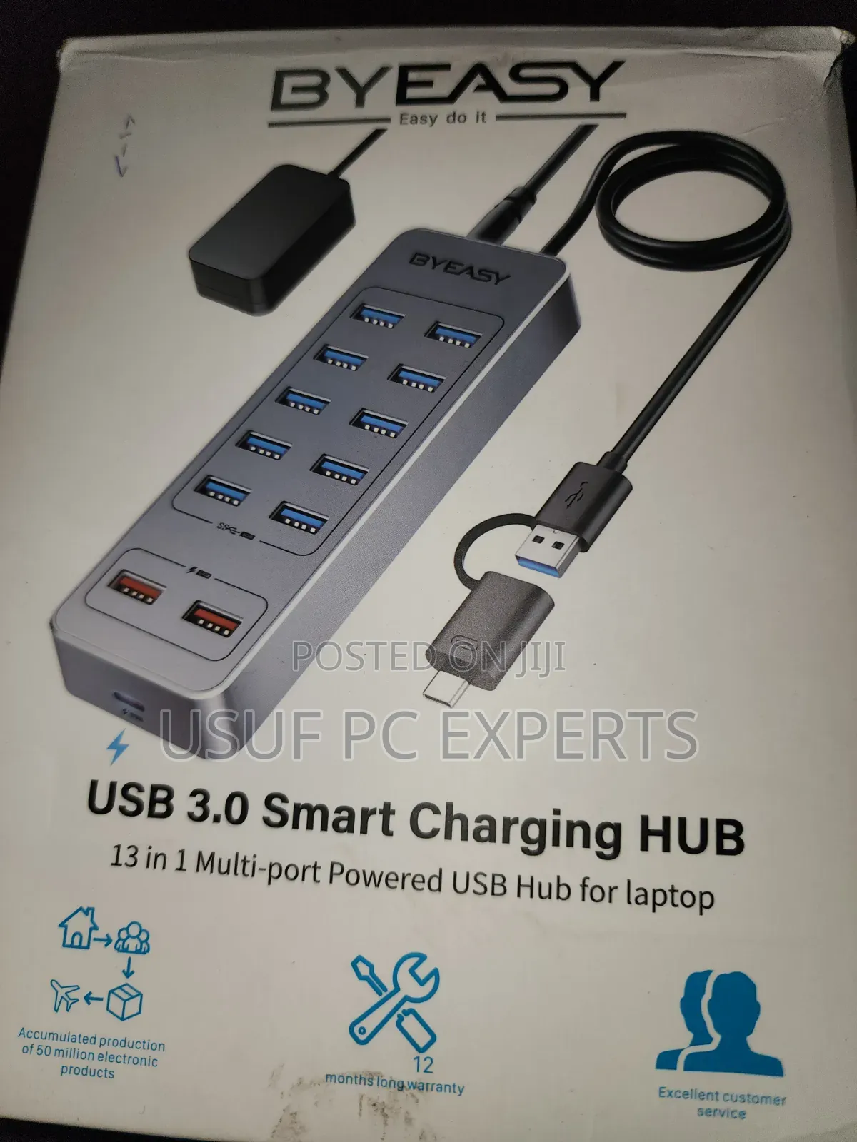 Usb 3.0 13 Port Hub With Type C With Adaptor