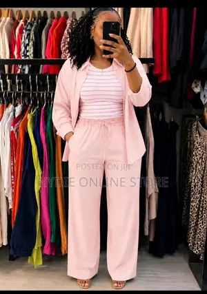 Ladies Plain Long Sleeved and Trousers Thee-Piece