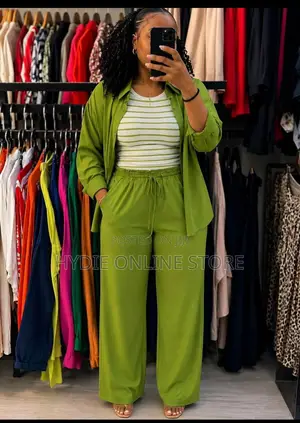 Ladies Plain Long Sleeved and Trousers Thee-Piece