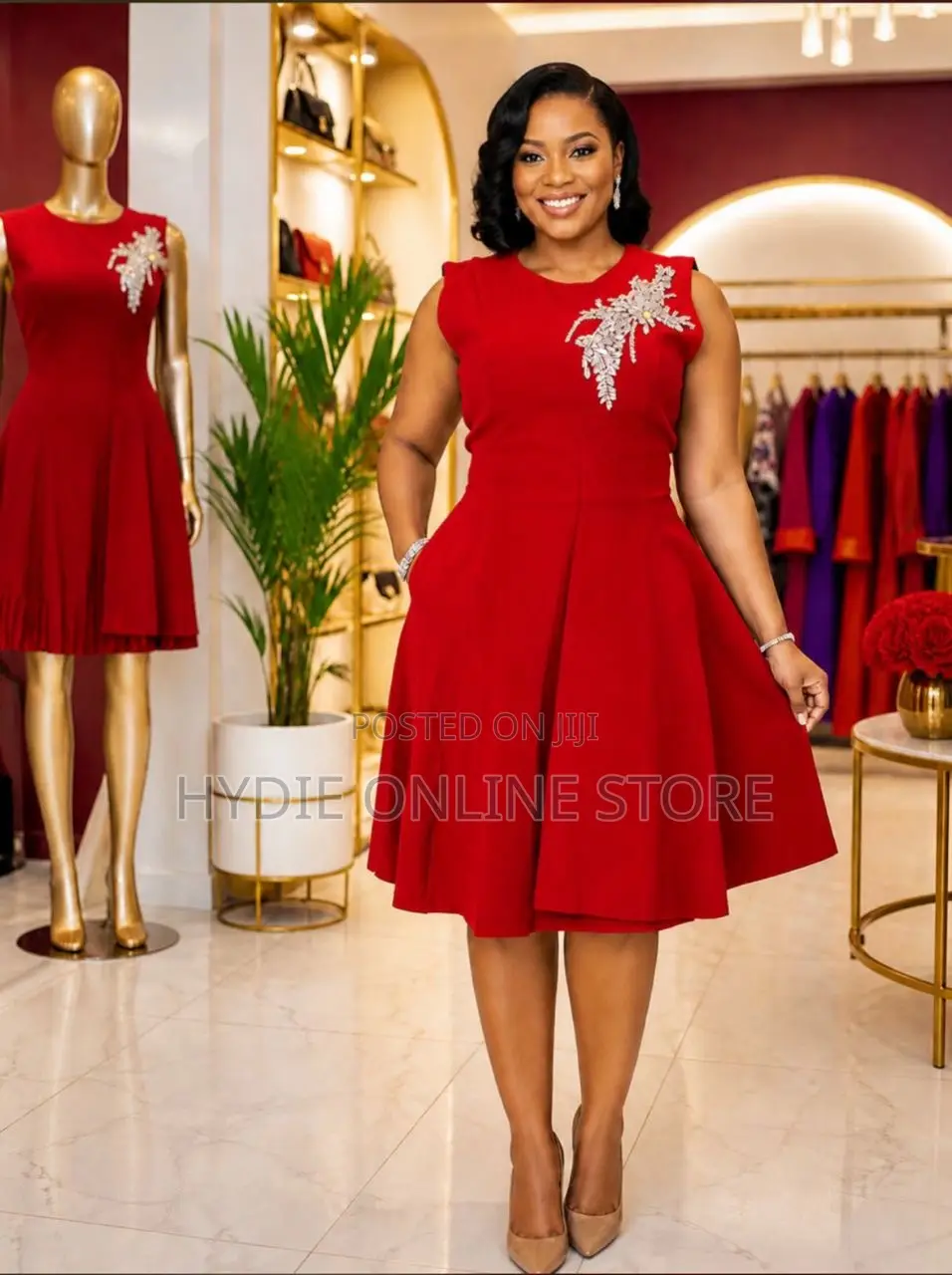 Sleeveless Office Short Round Dress