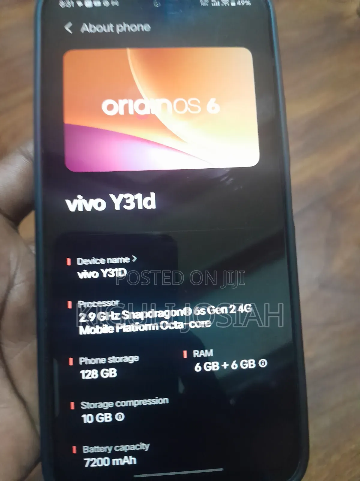Vivo Y31d 128 GB Blue